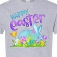 thumbnail image 4 of Inktastic Happy Easter Blue Bunny and Eggs in Grass T-Shirt, 4 of 5
