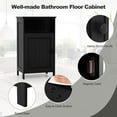 thumbnail image 4 of YANG2 Bathroom Floor Storage Cabinet - Side Cabinet with Open Compartment, 3-Position Adjustable Shelf, Elevated Base, Freestanding Storage Organizer for Hallway, Living Room, Bathroom Black, 4 of 10