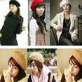 thumbnail image 3 of Walbest Women Girl Wool Felt Beret Cap Winter Warm Classic Solid Color Beret French Artist Lightweight Beanie Hat, 3 of 6