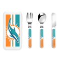 thumbnail image 4 of Juego de cuchillo tenedor y cuchara para niños Dolphins Team Adecuado para diversas ocasiones, como Navidad, Halloween, reuniones familiares, comidas de jardín de infantes, picnics al aire libre o, 4 of 6