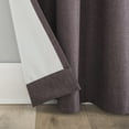 thumbnail image 6 of Sun Zero Tyrell Tonal Texture Draft Shield Fleece Insulated 100% Blackout Grommet Curtain Panel In Fig, 50"X84", Fig, 6 of 10