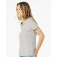thumbnail image 2 of Bella & Canvas B87006087 Women Relaxed Jersey V-Neck T-Shirt, Silver - 2XL, 2 of 5