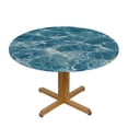 thumbnail image 3 of Acheng Blue Sea Table Cloth Underwater World Clear Sparkling Water Broad Nature Vision Round Tablecloth  for Dining Room, Party, Banquet 70x70in, 3 of 7