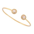 thumbnail image 3 of 0.4 TCW Solid 18 Kt Yellow Gold SI Clarity HI Color Diamond Bangle Bracelet With Round Closing, 3 of 5