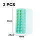 thumbnail image 2 of 2 moldes para cubitos de hielo hechos en casa, 24 rejillas (verde frijol claro) Adepaton CPB-US-CJZ100-1, 2 of 5
