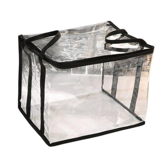 QSTDGVPW Book Storage Organizer Dustproof Portable Spacious Capacity File Storage Box Black