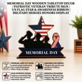 thumbnail image 4 of SLYNSHome Memorial Day Table Decor 4th of July Patriotic Wooden Sign 250th Anniversary Decorations Independence Day Table Centerpiece for Home Office Shelf, 4 of 5