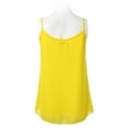 thumbnail image 3 of SSOULM INCH & FIT Women's Sleeveless Pleated Chiffon Layered Cami Tank Top Blouse with Plus Size Made in USA, 3 of 4
