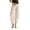 Beige, variant on OSOLU Solid Color Womens Linen Wide Leg Pants Casual Loose Elastic Waisted Ankle Length Trousers Barrel Beach Pant Summer Slacks With Pockets Daily Relaxed Fit Breathable Bottoms