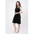 thumbnail image 3 of Miss Lavish London Women's Nightdress - Soft Viscose Nightgown Sleepwear for Women - Sweetheart Neckline Midi Dresses Gift for Teen to Plus Size Woman Black 3X-Large, 3 of 8
