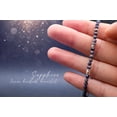 thumbnail image 2 of Blue Sapphire 3mm Round Shape Faceted Cut Beads 7 inch adjustable Silver Plated Clasp Bracelet for men, women, unisex. Link Chain Stacking Bracelet.|LINK_01625, 2 of 4