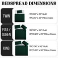 thumbnail image 5 of IR Imperial Rooms 2-Piece Bedspread Microfiber Reversible Quilt Set with Pillow Sham, Twin, Emerald Green, 5 of 12