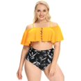 thumbnail image 1 of Bikini para Mujer de Talla Grande Traje de Baño de Dos Piezas Parte Inferior Amarillo 3XL Extra amplio Amarillo 3XL Extra amplio Xishao ropa, 1 of 2