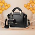 thumbnail image 1 of Women's Shoulder Handbags Solid Color PU Leather Shoulder Messenger Bag for Shopping Traveling, 1 of 5