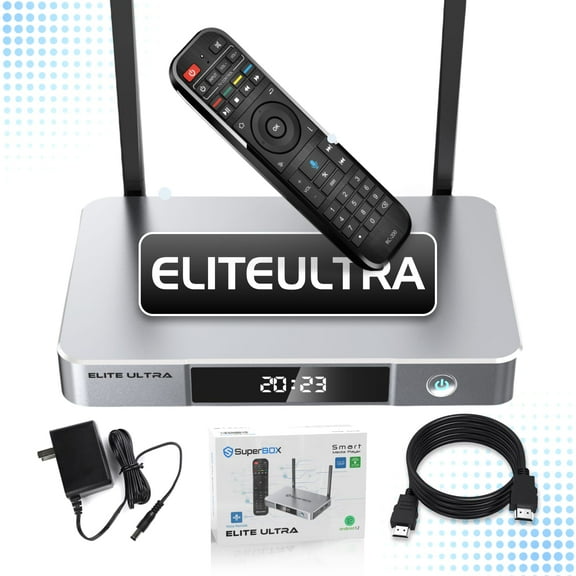 SuperBox EliteUltra Android TV Device with Voice Remote, Fast Setup
