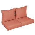 thumbnail image 3 of Sunbrella Sorra Home  Outdoor Loveseat Pillow and Cushion Set 22.5 in W x 22.5 in D x 5 in H - Coral, 3 of 5