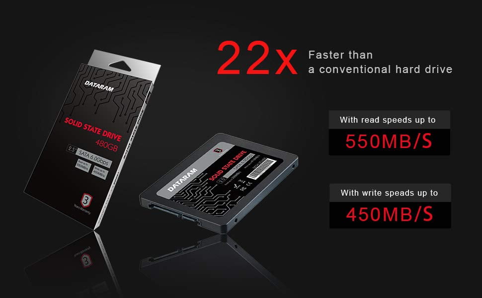 DATARAM 240GB 2.5" SATA 6.0 Gbps  2.5" SATAIII SSD SOLID STATE DRIVE 