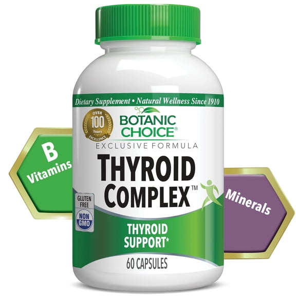 Botanic Choice Thyroid Support Complex, Traditional Herbal dietary Supplement, 60 Capsules