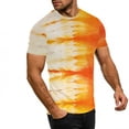 thumbnail image 5 of HOMBOM Womens Oversized Tops Spring Orange Graphic Tie dye Short Sleeve Loose Crewneck T Shirts for Women, 5 of 9