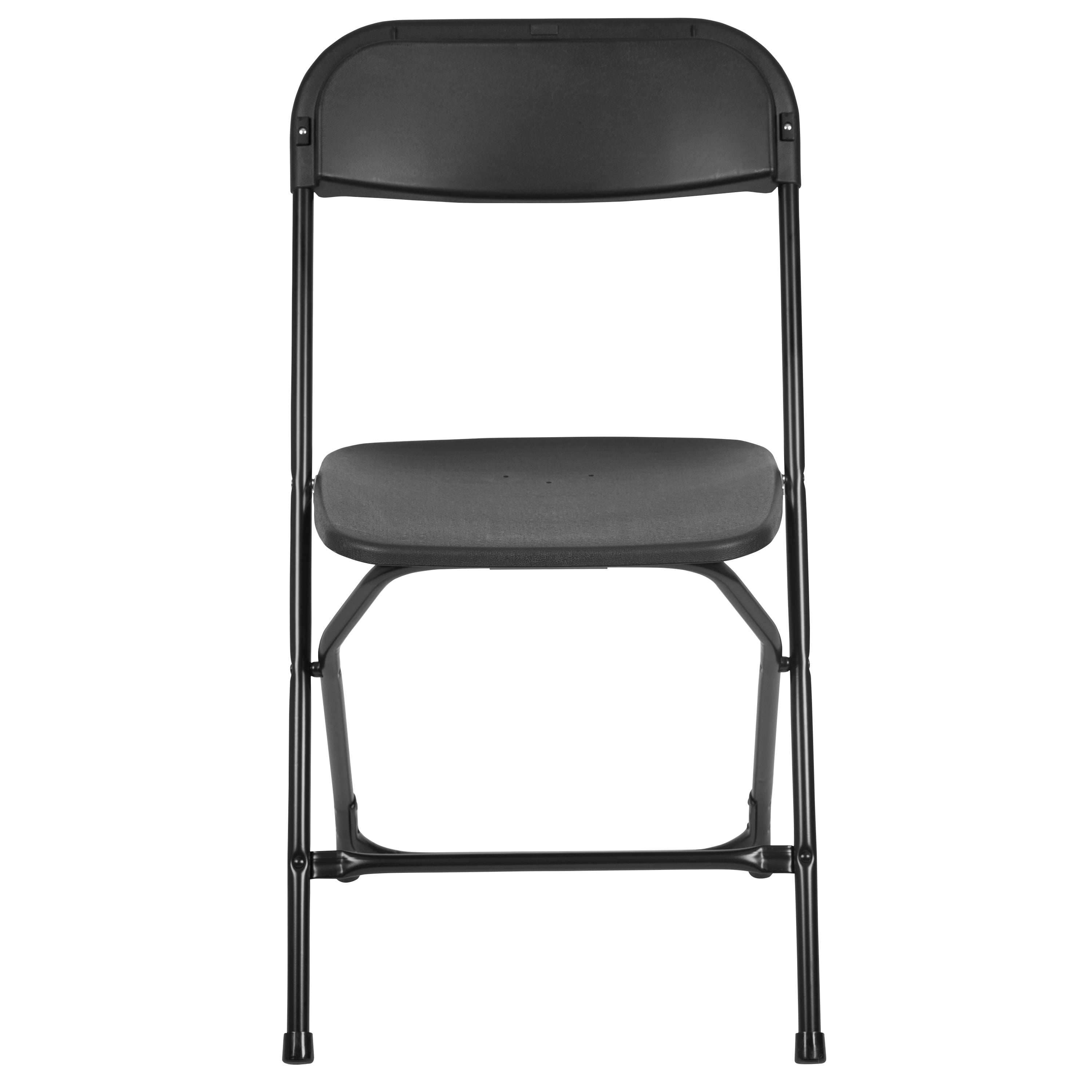 650 Lbs Weight Capacity Commercial Quality Black Plastic Folding Chair 