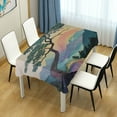 thumbnail image 4 of Yayeee Tablecloths 54" x 72" Rectangle Wrinkle Resistant Party Table Cover, Pine Tree Rainbow, 4 of 8