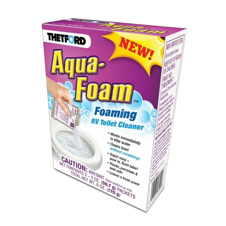 Aqua-Foam - Porcelain and Plastic Toilet Foaming Cleaner - 3x2 oz pack - Thetford (Best Chemical For Clogged Toilet)
