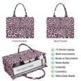 thumbnail image 2 of Large Capacity Tote Bag,Pink and Black Of Leopard Print Handbag Fashion Luxury Tote Bag,15.7"x13"x 5.1" Inches,Laptop Compatible, 2 of 6