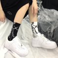 thumbnail image 2 of Estilo coreano Harajuku monopatín calcetines largos diversión creativa relámpago estilo Hip Hop calcetines Unisex calle divertido feliz pareja calcetines Tan Jianjun unisex, 2 of 2