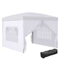thumbnail image 1 of Outsunny 10'x10' Outdoor Pop Up Party Tent with Carrying Bag White, 1 of 10