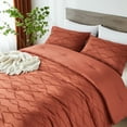 thumbnail image 5 of Davulos Queen Terracotta Comforter Set 3 Pieces Boho Tufted Shabby Chic Bedding Vintage Farmhouse Bed Set for All Seasons, Fluffy Soft Bedding with 2 Pillow Shams, 5 of 10