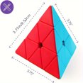 thumbnail image 3 of D-FantiX QYTOYS Qiming Pyramid Speed Cube Stickerless Triangle Cube 3x3 Puzzle, 3 of 5