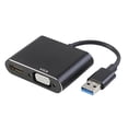 thumbnail image 2 of Adaptador de USB a VGA HD 1080P Adaptador de video USB 3.0 Conversor de video de transmisión rápida con 2 salidas, Negro tholdsy EL000463-01B, 2 of 2