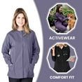 thumbnail image 5 of Women's Warm Up Medical Scrub Jacket (Charcoal, X-Large), 5 of 7