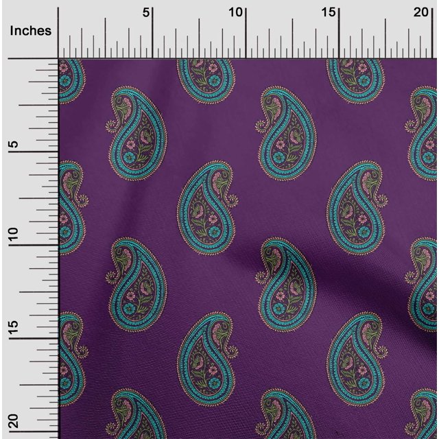 oneOone Tissu en Coton Flex Motif Cachemire Imprimé 40 Pouces de Large