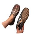 thumbnail image 3 of Daolelai Ladies Sandals New Mesh Shoes Beach Crystal Jelly Sandals Hollow Flat Comfortable Slip-On Ladies Casual Shoes, 3 of 9