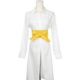 thumbnail image 4 of INSPIRE CHICLadies Faux Leather Self Tie Bowknot Wide Waist Band Sash Obi Belt for Dresses 86.6x3.3" Yellow, 4 of 5