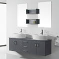 thumbnail image 2 of Virtu USA Enya 59" Rubberwood Double Bathroom Vanity Cabinet Set in Gray, 2 of 6