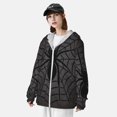 thumbnail image 2 of Kdxio Black Spider On Web 1 Print Women Men Sun Protection UPF 50+ Jackets Zip Up Long Sleeve Hoodie Hiking Lightweight with Pockets, 2 of 5