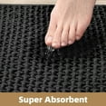 thumbnail image 5 of PABUBE Bathroom Rug, Non Slips Bath Mat, Machine Washable Bathroom Mat, Soft Absorbent Bathmat Bath Rug, Bathroom Rug and Mat for Bathroom Floor (17"x29",Black), 5 of 10