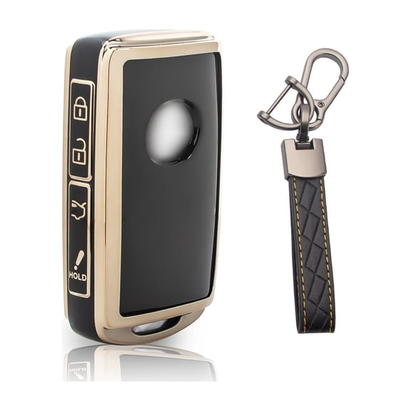 Xotic Tech Set Black Soft TPU Full Protection Seal 4-Button Remote Smart Keyless Entry Key Fob Cover Holder Shell Case Skin w/Keychain Compatible with Mazda 3 6 CX-5 CX-9 CX-12 CX-30 MX-5 2019-UP