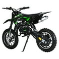 thumbnail image 3 of Mini Kid Dirt Bike, 49CC 2-Stroke Gas Powered Motorcycle with Off-Rode Tire, Front Rear Disc Brakes, Shock Absorption Pocket Motorbike, Up to 25 Mph, Max Load 330 LBS-Green, 3 of 8