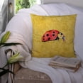 thumbnail image 3 of Carolines Treasures 8867PW1414 Lady Bug on Yellow   Canvas Fabric Decorative Pillow 14Hx14W multicolor, 3 of 4