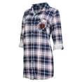 thumbnail image 2 of Women's Concepts Sport Navy Chicago Bears Ashford Plaid Knit Nightshirt, 2 of 3