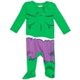 thumbnail image 4 of Marvel Avengers Newborn Baby Boys 3 Pack Zip-Up Long Sleeve Sleep N' Play Coveralls Newborn, 4 of 5