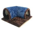 thumbnail image 1 of Escondite de conejillos de indias Estera extraíble Túnel cálido para animales pequeños Cama y túnel 2 en 1 Azul, 1 of 8