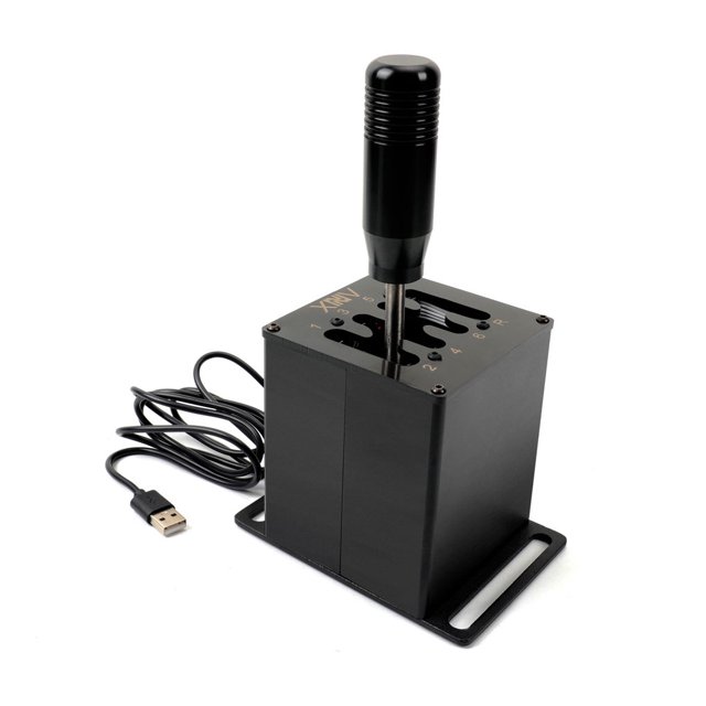Riwesomey Sim Racing Game Gear Shifter USB Plug And Play aleación de aluminio Compatible con PC Racing Vehículos, repuestos y accesorios Mis