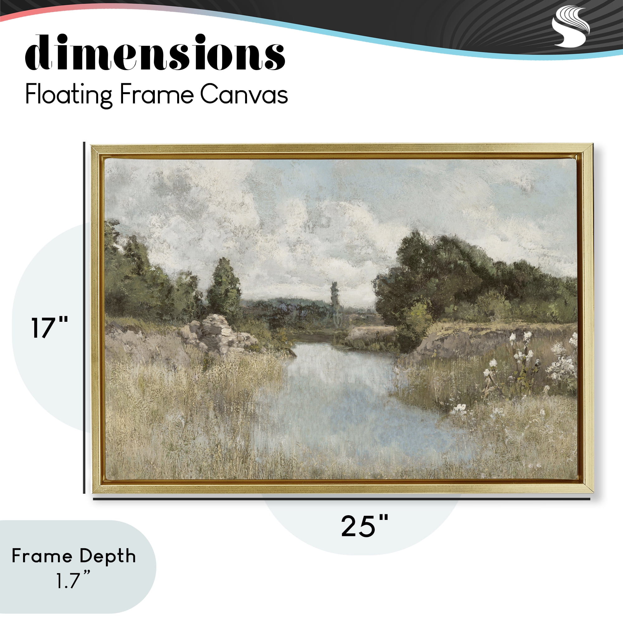 Stupell Industries Dawn At The Shore Gold Framed Floater Canvas Wall Art, design by Christy McKee