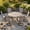 Graywood Table-Gray Chairs, variant on Vicllax 5Piece Outdoor Patio Dining Set, 40 Inch Round Table with Umbrella Hole and All-Weather Patio Swivel Chairs set of 4, Sandshell Table and Sandshell Chairs