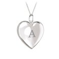 thumbnail image 1 of Initial Heart Locket Necklace in Sterling Silver, 1 of 2