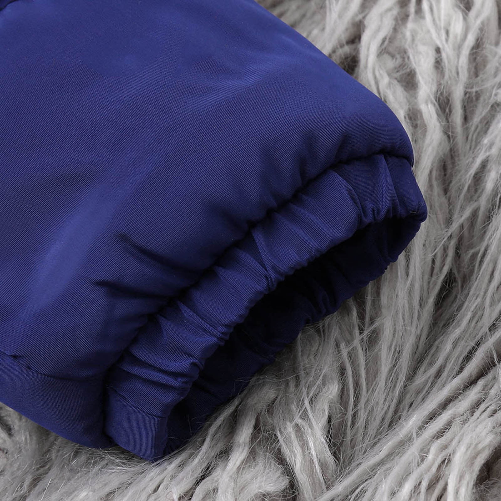 FAOWME Outerwear Romper Coat Warm Baby Jacket Snowsuit Girls Hooded Jumpsuit Onesie Girls Coat Jacket Navy 6-9 Months